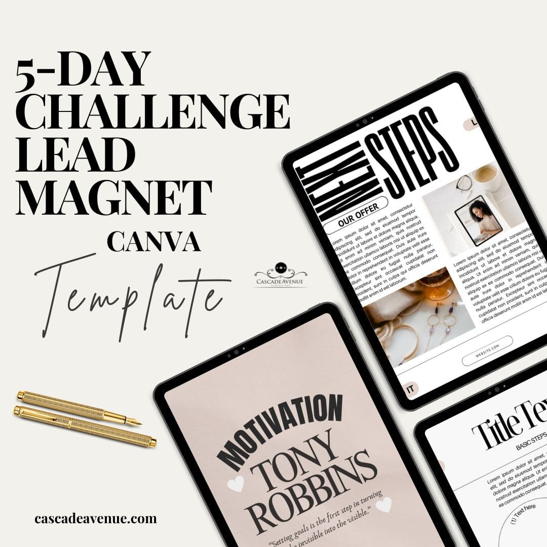 Maggielamarre 5 day challenge canva template