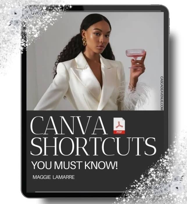 MaggieLamarre Canva Shortcuts You Must Know Woman drinking champagne